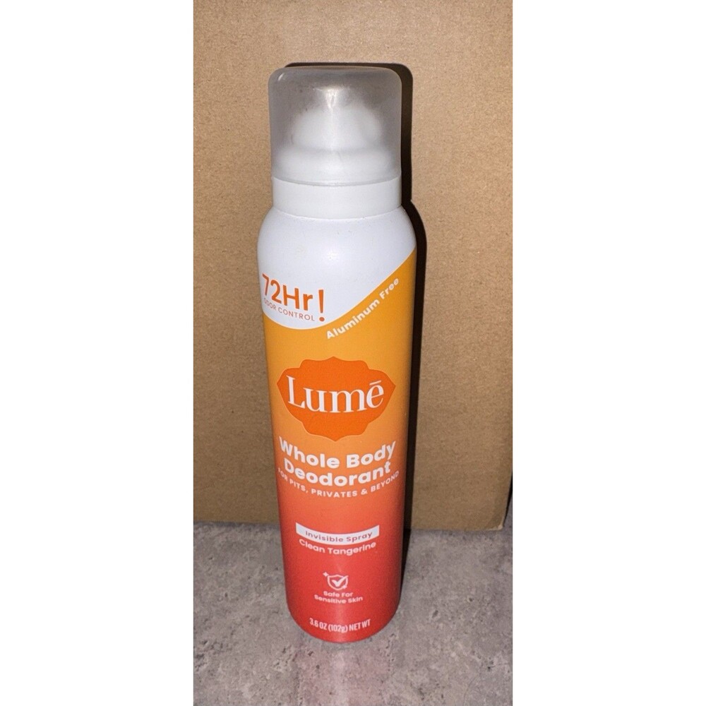 Lume Whole Body Women's Invisible Spray Deodorant CLEAN TANGERINE 3.6OZ